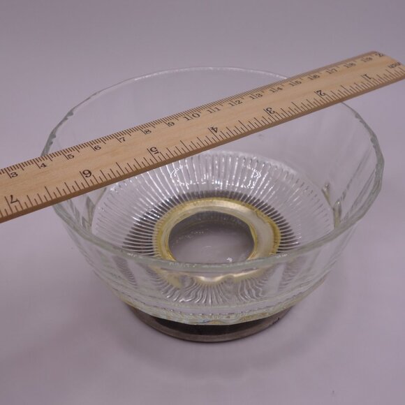 Two(2) Glass Bowls with Metal Base - Picture 14 of 16